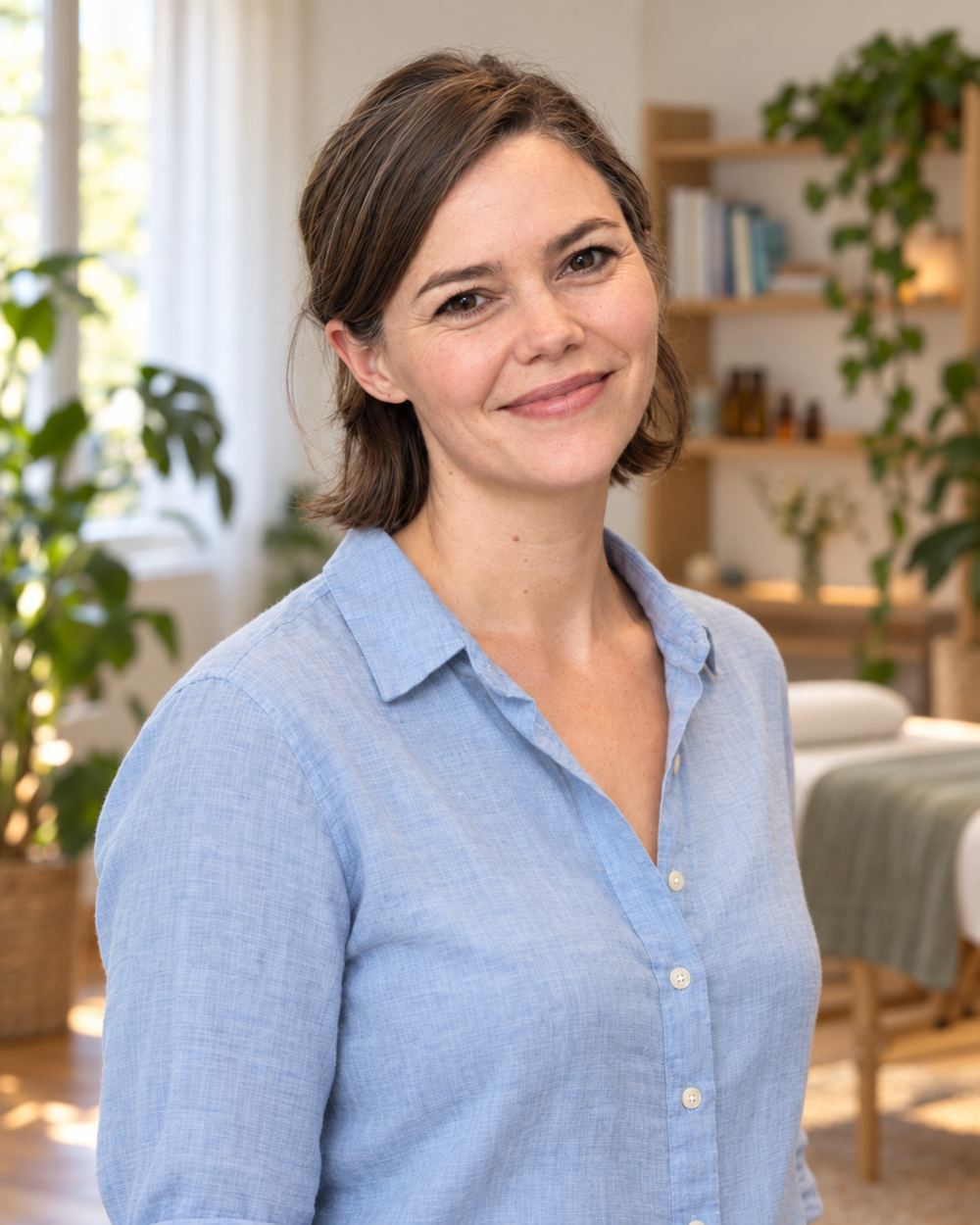 Swantje Law, Heilpraktikerin und Osteopathin, in ihrer Praxis